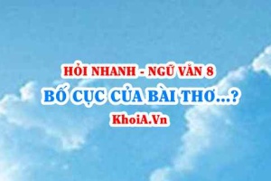 Bố cục, mạch cảm xúc của bài thơ là gì? Cảm hứng chủ đạo là gì? Ngữ Văn lớp 8